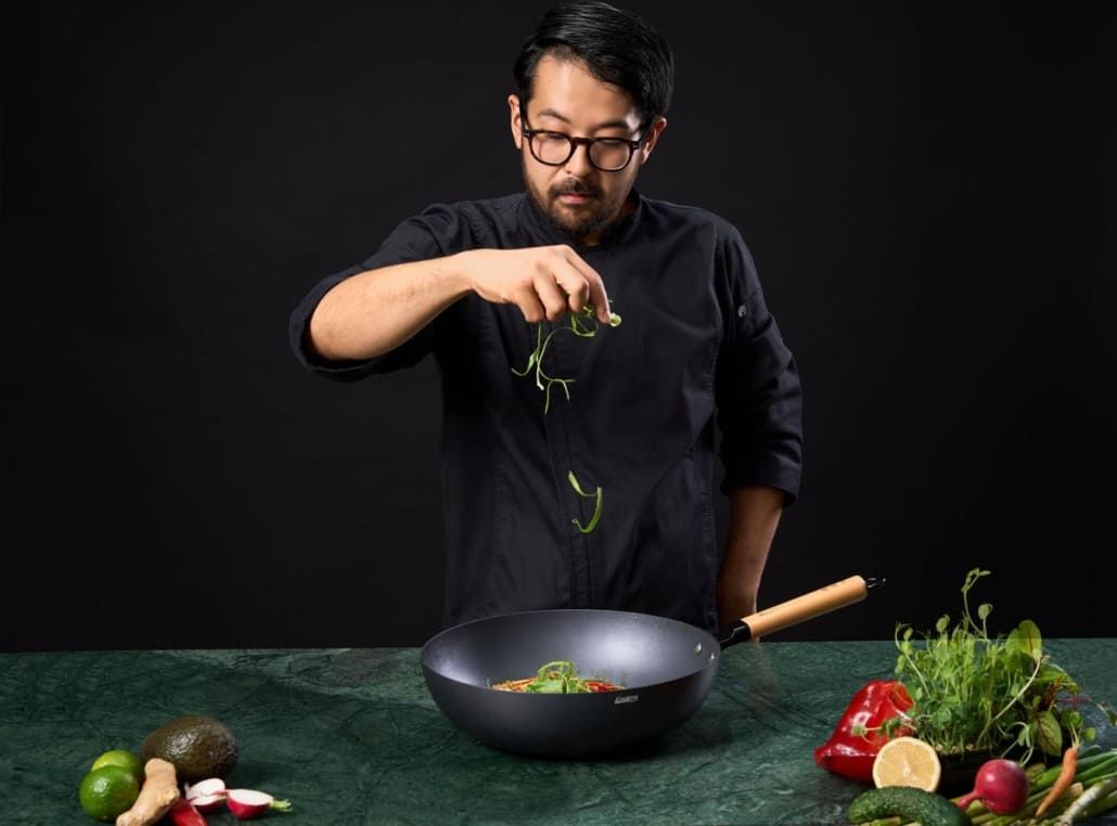 Keptuvė WOK aliuminio su keramikos danga 32x9cm HR-SNT-W32 HEINNER