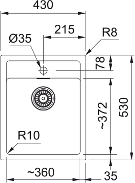 Plautuvė Franke SID 610-40 tecton arktis weiss spl. užk vent 1140499970