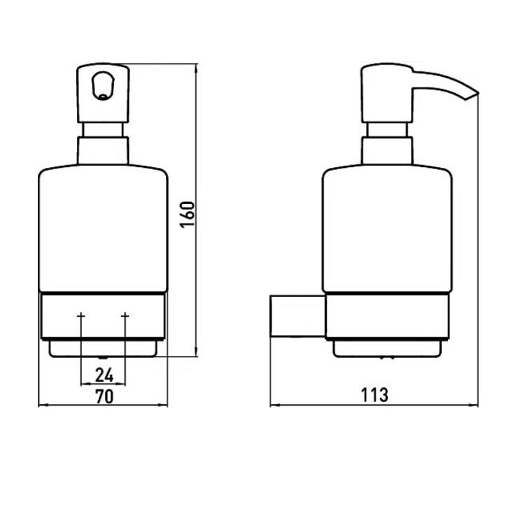 Skysto muilo dozatorius Emco LOFT Satin ST, chromas