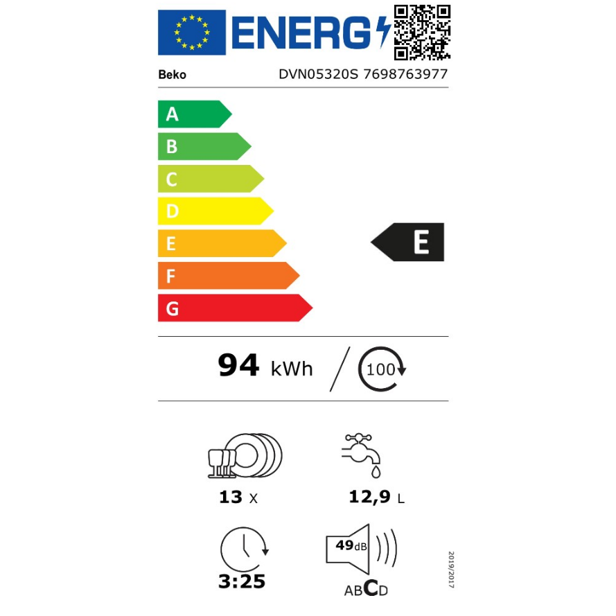 Indaplovė BEKO DVN05320S