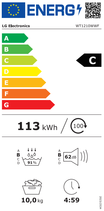 Skalbyklė-Džiovyklė LG WT1210WWF