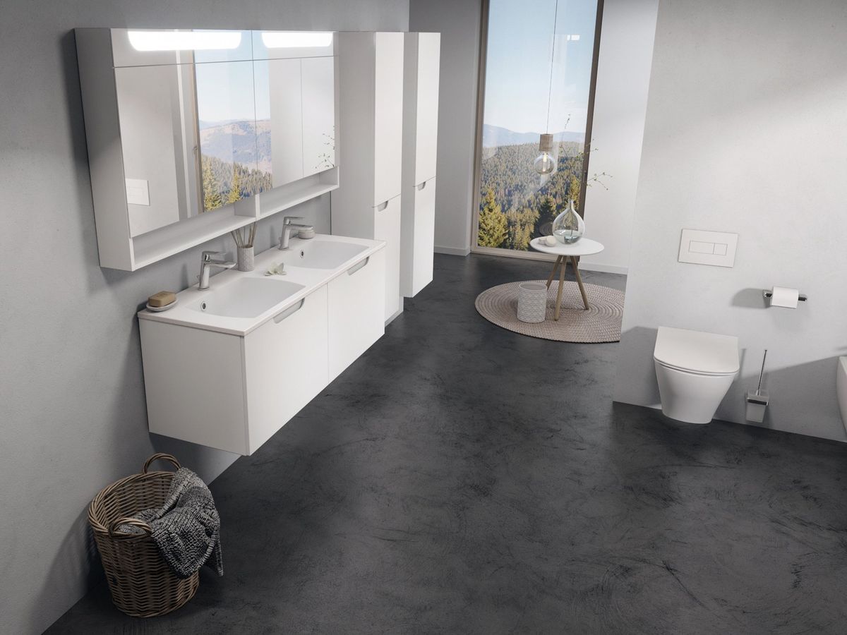 Dvigubas praustuvas Classic II 1300 Slim su persipilymu, baltas XJX01113001