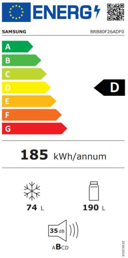 Įmontuojamas šaldytuvas Samsung BRB80F26ADF0EO