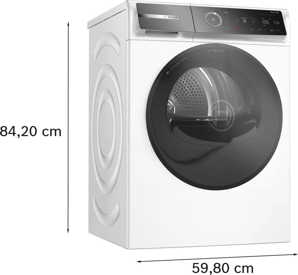 Džiovyklė su šilumos siurbliu BOSCH Serija 8, WRB247D0SN, 9 kg Džiovyklė su šilumos siurbliu BOSCH Serija 8, WRB247D0SN, 9 kg