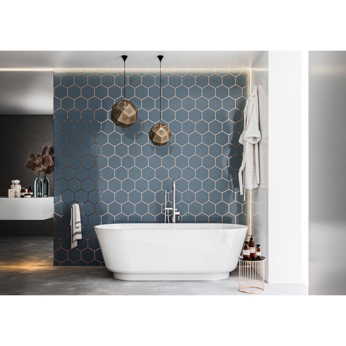 Lieto akmens vonia Bathesa Teide 1800x80 cm