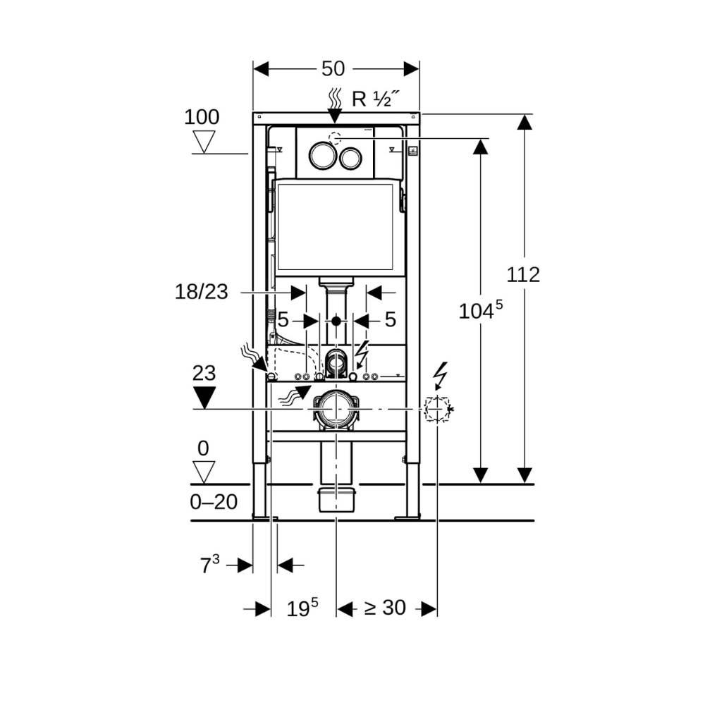 WC komplektas Geberit AquaClean Alba Basic su Duofix Delta 12 cm balta, AQAL12B00111 WC komplektas Geberit AquaClean Alba Basic su Duofix Delta 12 cm balta, AQAL12B00111