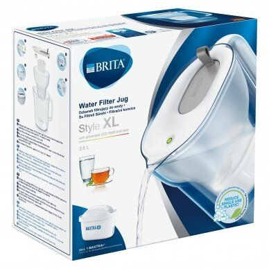 BRITA vandens filtravimo indas Style XL (3,6l) pilkas