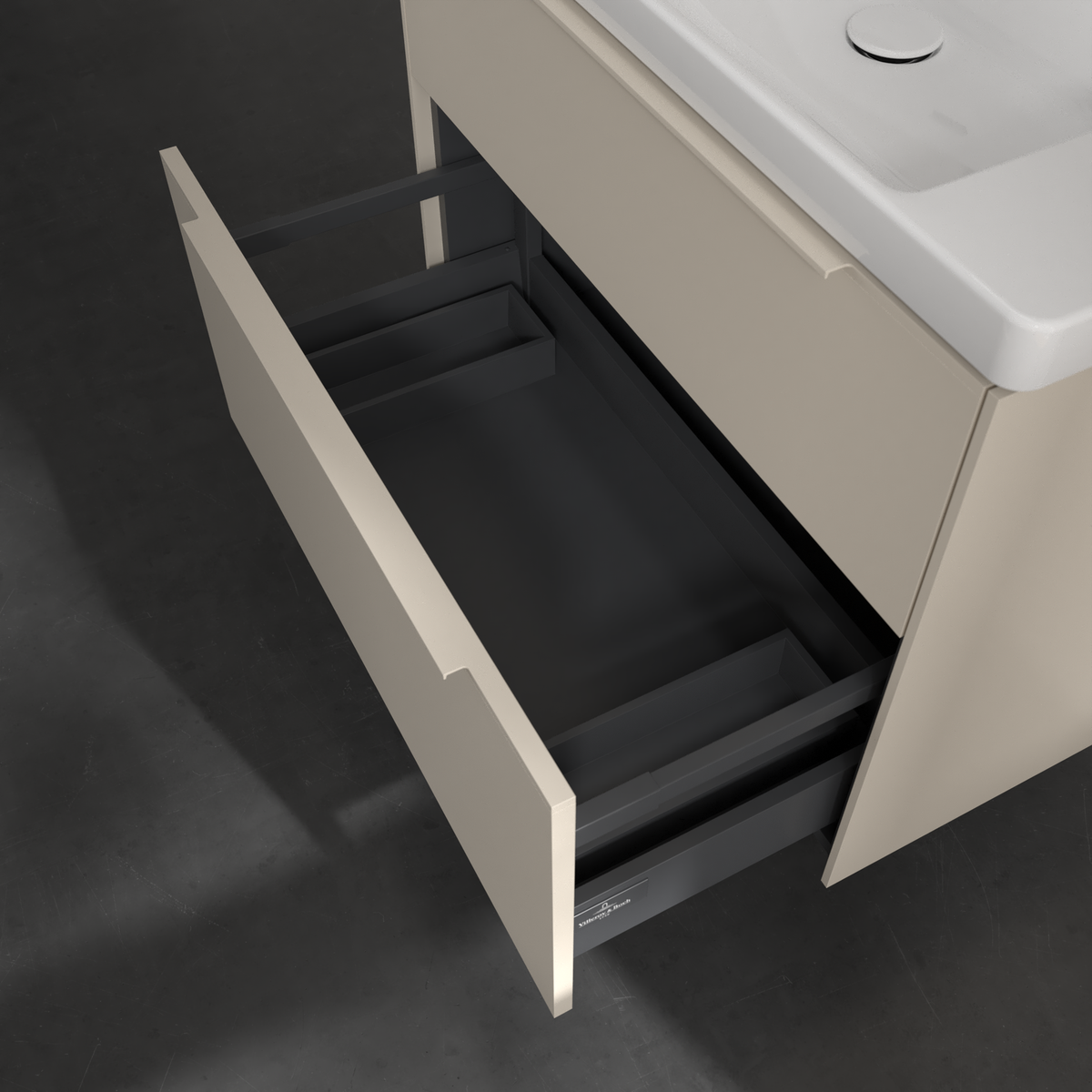 Spintelė praustuvui SUBWAY 3.0, 772x576x478 mm, su 2 stalčiais, Cashmere Grey C57402VN Spintelė praustuvui SUBWAY 3.0, 772x576x478 mm, su 2 stalčiais, Cashmere Grey C57402VN