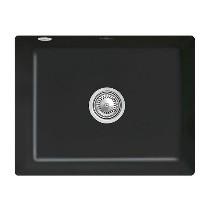 Plautuvė Villeroy & Boch SUBWAY 60 SU 545x440 mm, mont. po stalviršiu, keramikinė, Pure Black, 331001R7