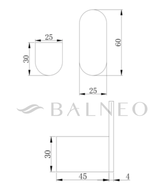Kabliukas Balneo QARX, vario sp., M0201050101