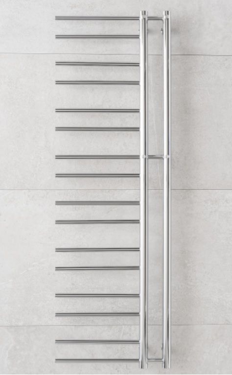 Rankšluosčių džiovintuvas PMH Theia, chromas, 50x94 cm T1C-L, kairė