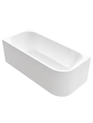 Akmens masės vonia Balteco Leon kairinė 180×80 balta poliruota