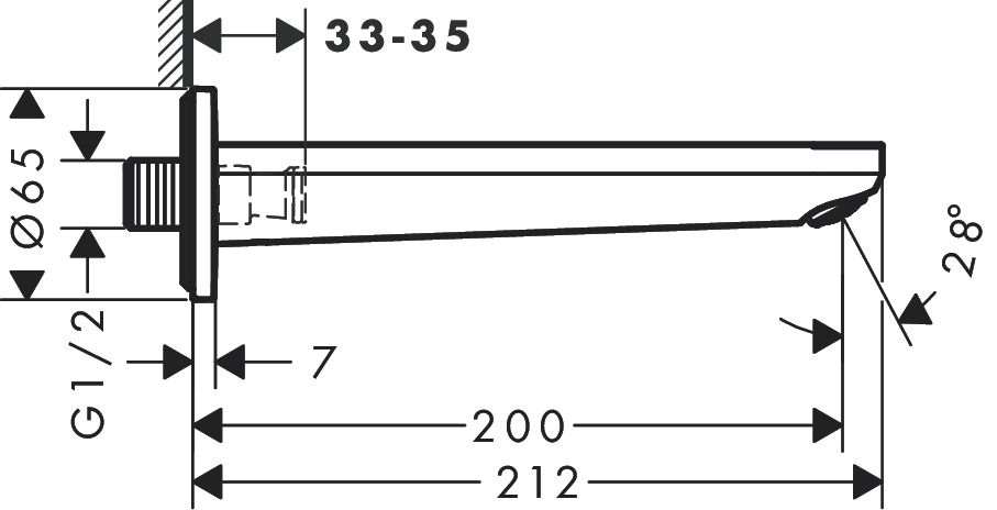 Vonios snapas HANSGROHE Rebris S, 20 cm, matinis juodas, 72430670 Vonios snapas HANSGROHE Rebris S, 20 cm, matinis juodas, 72430670