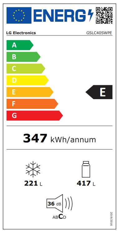 Šaldytuvas LG GSLC40SWPE Šaldytuvas LG GSLC40SWPE