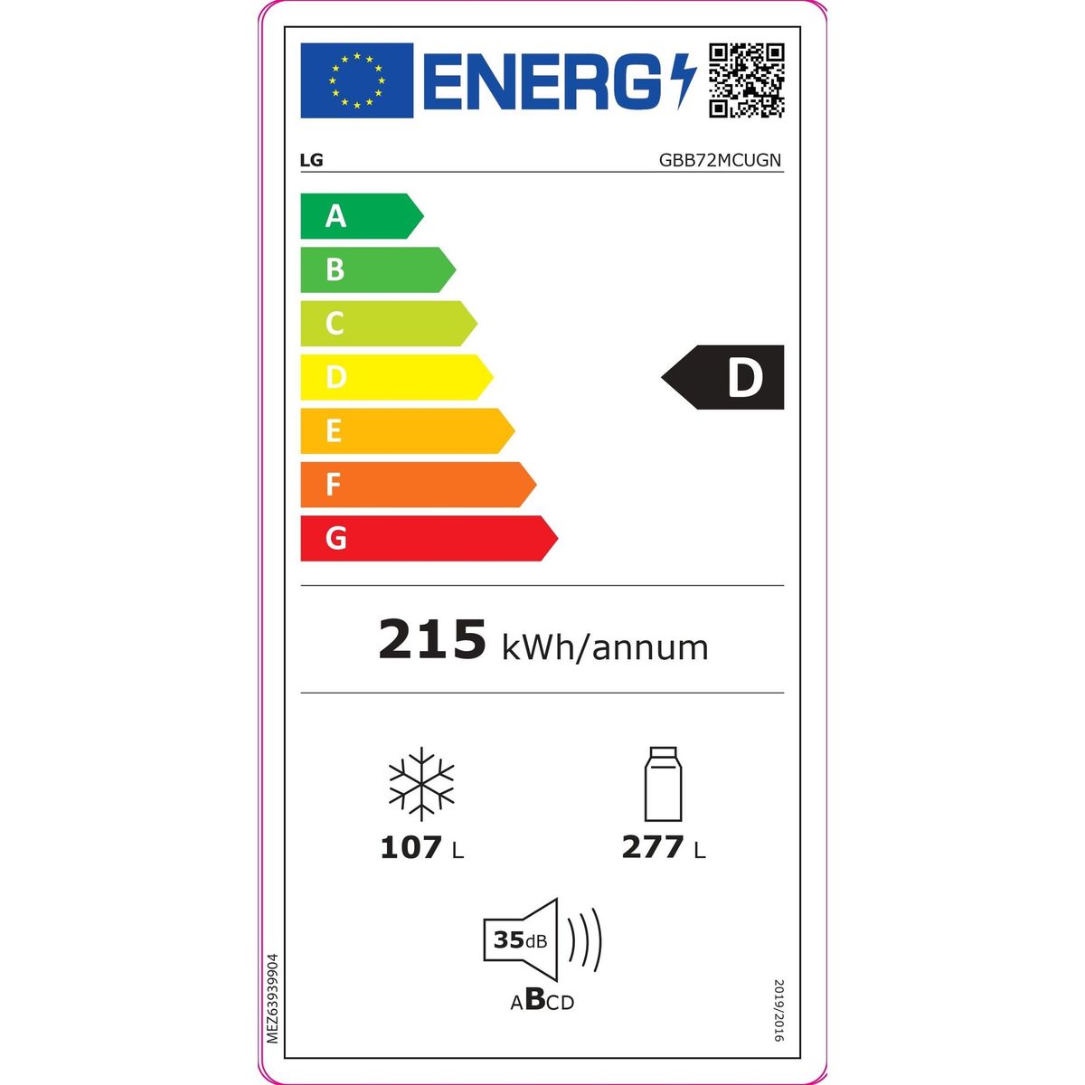 Šaldytuvas LG GBB72MCUGN