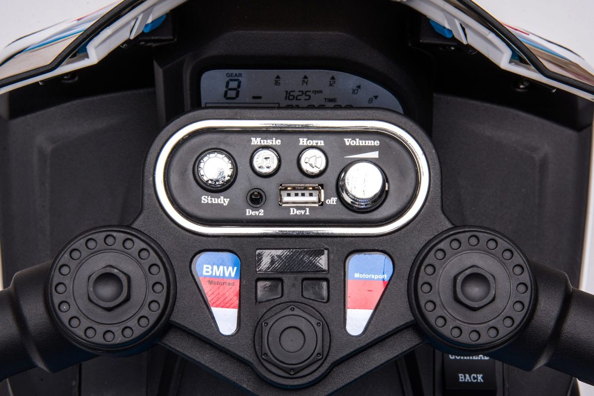 Vaikiškas elektrinis policijos motociklas "BMW HP4", HATIS