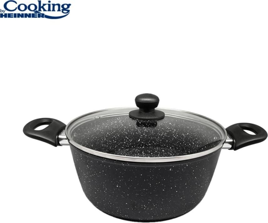 Puodas su dangčiu aliuminio su keramikos danga 3.8L 24x10cm HR-NL-24S HEINNER Puodas su dangčiu aliuminio su keramikos danga 3.8L 24x10cm HR-NL-24S HEINNER
