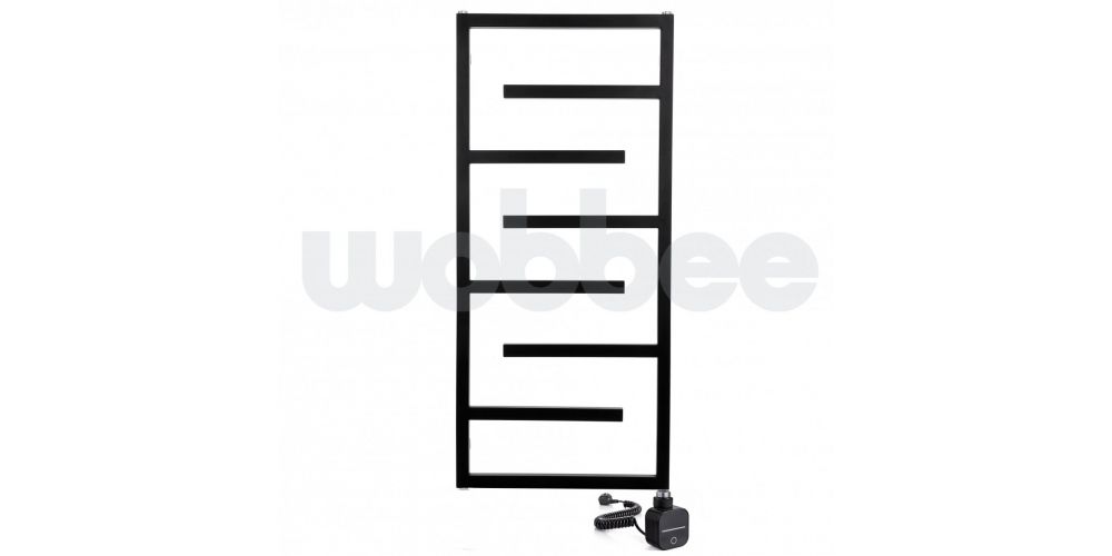 Elektrinis rankšluosčių džiovintuvas Wobbee Welly 50x110 cm, dešininis, juodas Elektrinis rankšluosčių džiovintuvas Wobbee Welly 50x110 cm, dešininis, juodas