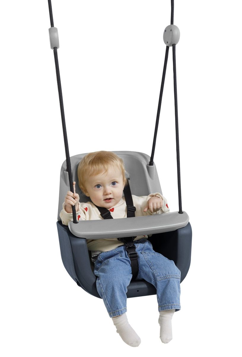 Ergonominės vaikiškos sūpynės 3in1, antracito Ergonominės vaikiškos sūpynės 3in1, antracito