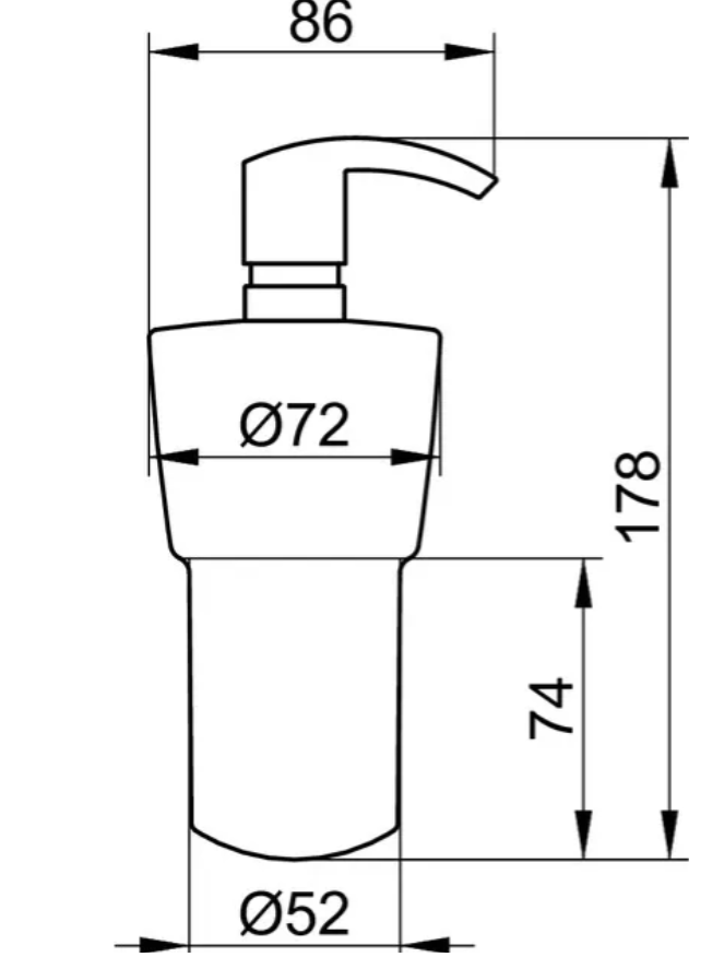 Skysto muilo dozatorius CITY 2 02753019000 Skysto muilo dozatorius CITY 2 02753019000