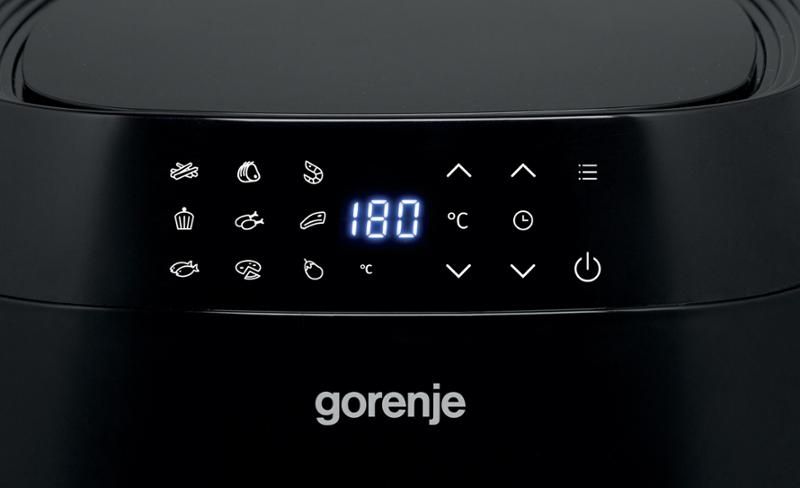 Karšto oro gruzdintuvė Gorenje AF1409DB, 1400 W, 3.5 L, juoda