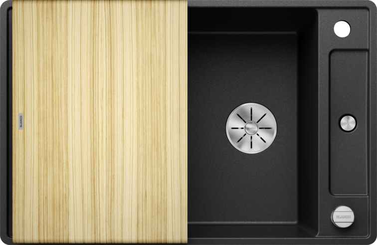 Silgranitinė plautuvė BLANCO AXIA III 45 S-F SILG PDUR Antracitas Z.ES InFino M.AF