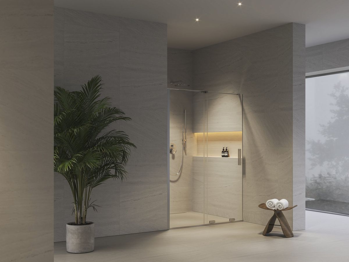 Dušo durys Ravak RODP2 140, blizgi+stiklas Transparent, X08VM0C00Z1