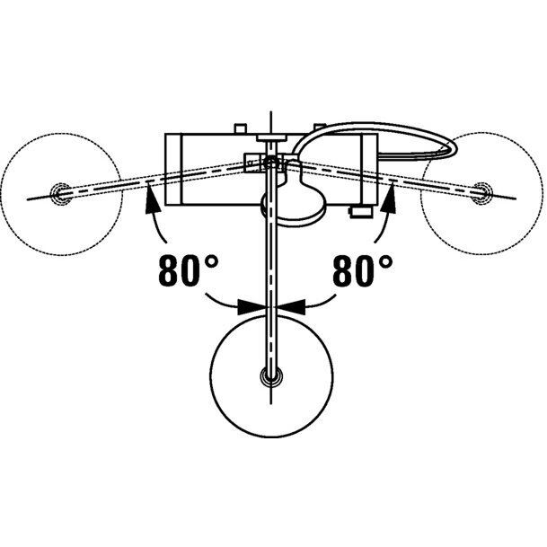 Termostatinė dušo sistema su lentyna Duravit Shelf 1050, chromo / balta, TH4380008005