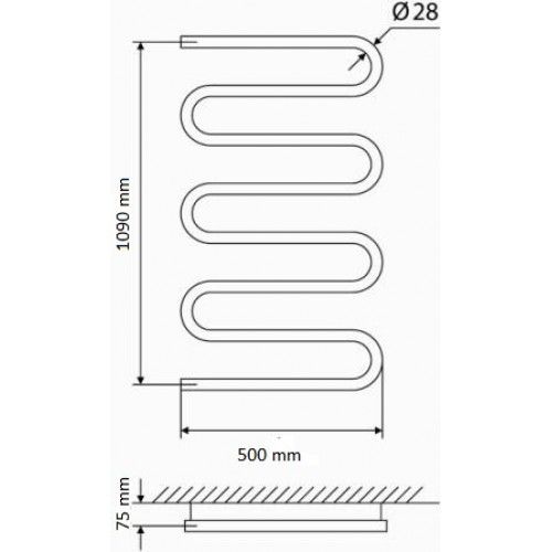 Rankšluosčių džiovintuvas Elonika EN 1060 S 1090x500 mm, nerūdijančio plieno, 4770046004374