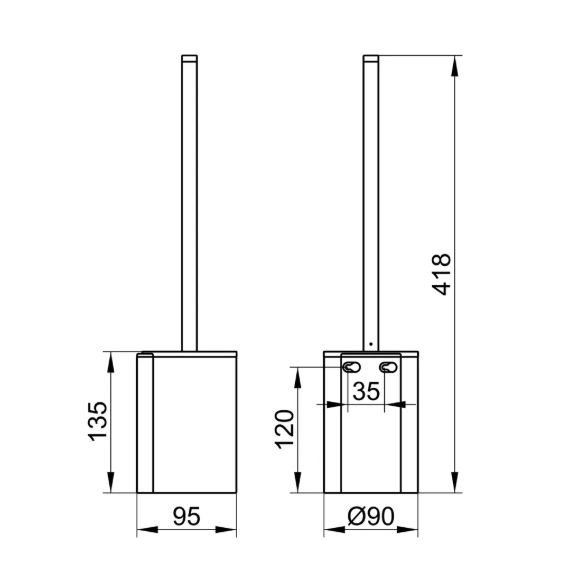 WC šepetys su laikikliu KEUCO PLAN, 14972010100 WC šepetys su laikikliu KEUCO PLAN, 14972010100