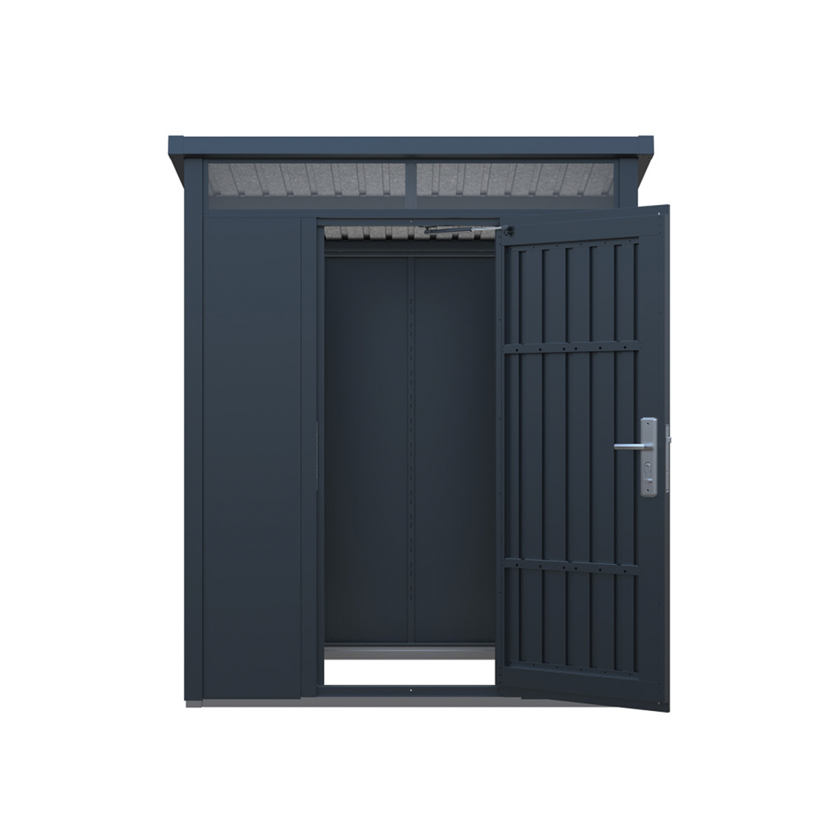 Metalinis sandėliukas su stoglangiu Premium, 2,6 m2