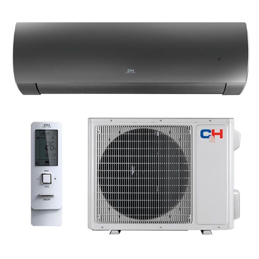 C&amp;H DAYTONA Inverter CH-S12FTXD-BL efektyvus šildymas iki -23°C, Šaldymas 3,5KW, Šildymas 3,67 KW