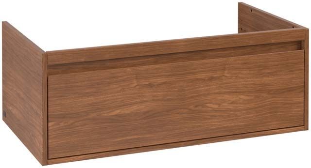 Spintelė su praustuvu ir veidrodis Villeroy & Boch Antheus, American Walnut