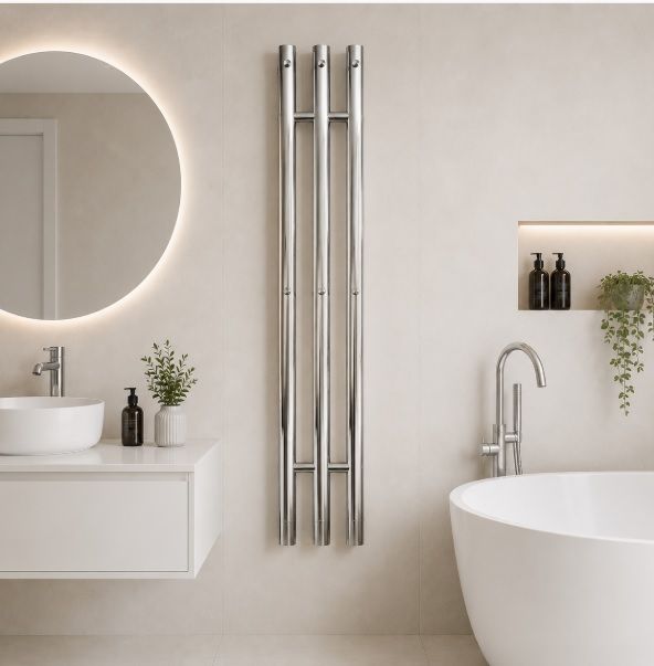 Nerūdijančio plieno rankšluosčių džiovintuvas Očenašek 3TT 220x1300 mm, 6 kabliukai, blizgus, 3TT2201300BR