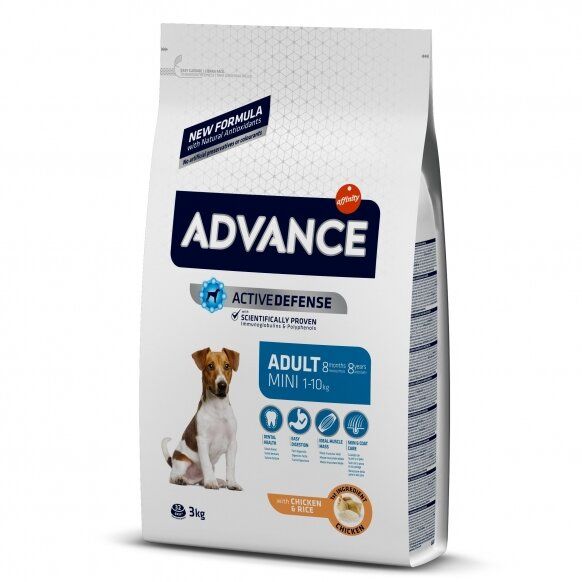 Sausas maistas Advance Dog Mini Adult Chicken Rice 3 kg, AD502319