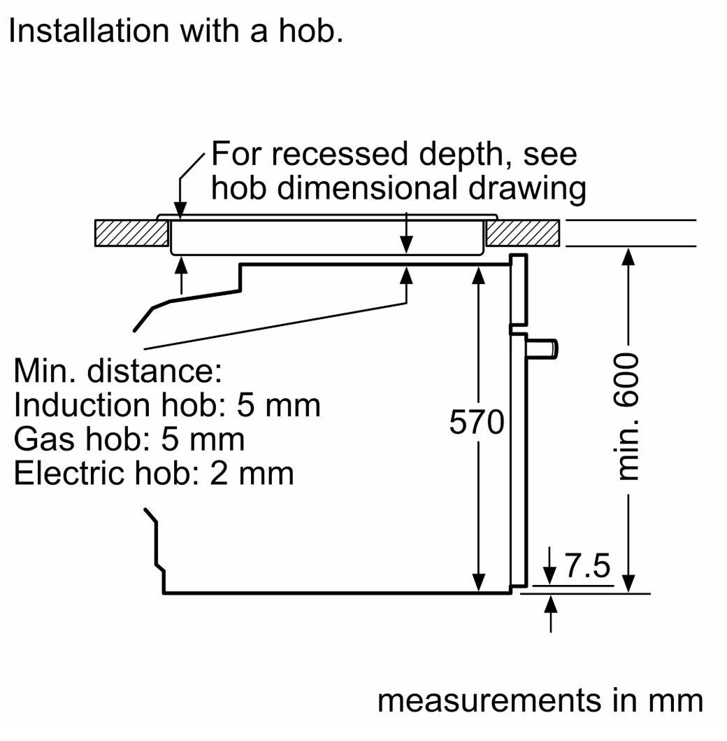 Įmontuojama orkaitė Bosch 4 serijos, HBA214EB3, 71 l