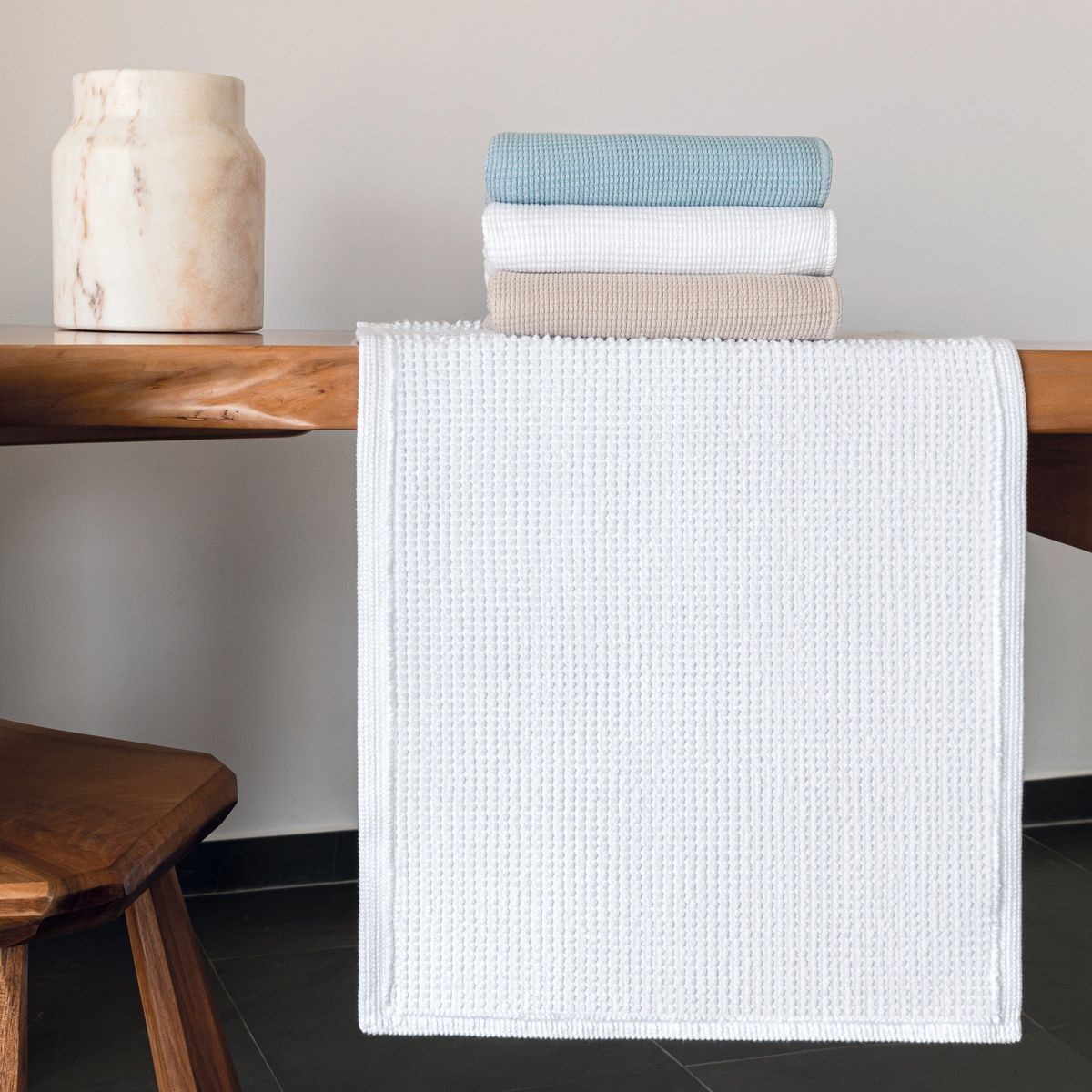 Medvilninis vonios kilimėlis Melody 50x80 baltas, 9190461308635022000330