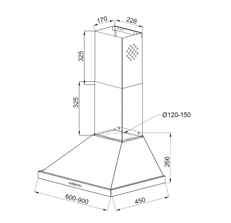 Montuojamas prie sienos gartraukis Schlosser HSD59 60B/700, juodas