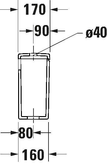 Bakelis pastatomam klozetui Duravit Durastyle, baltas, 0941100005