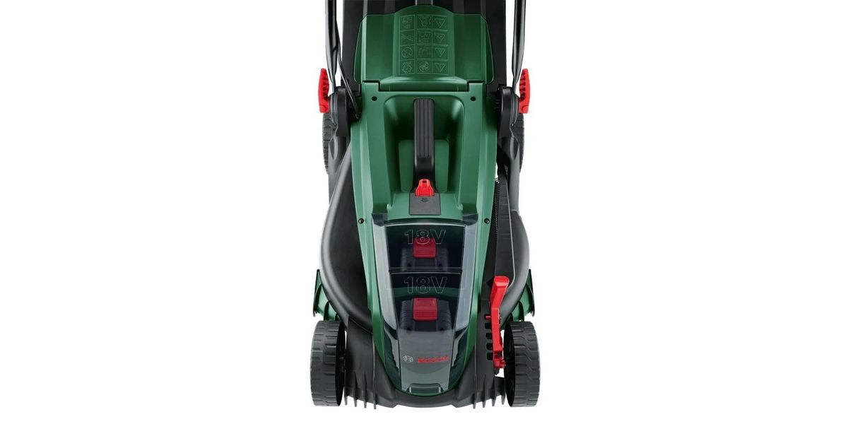 Akumuliatorinė vejapjovė Bosch 06008B9E00 UniversalRotak 2x18V-37 Akumuliatorinė vejapjovė Bosch 06008B9E00 UniversalRotak 2x18V-37
