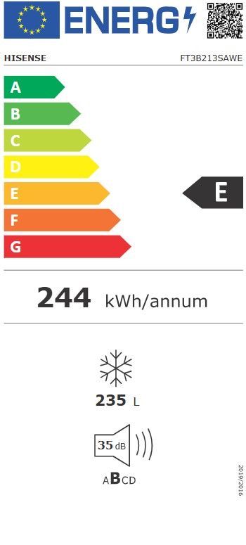 Įmontuojamas šaldiklis Hisense FT3B213SAWE Įmontuojamas šaldiklis Hisense FT3B213SAWE