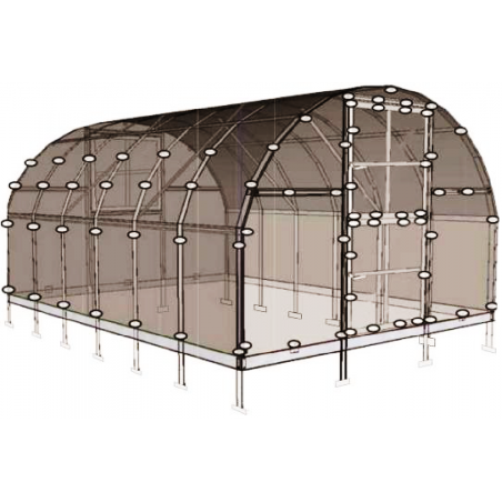 Šiltnamis KLASIKA TUBE 30m2 (plotis 3 m) danga 6 mm ilgis 10 m