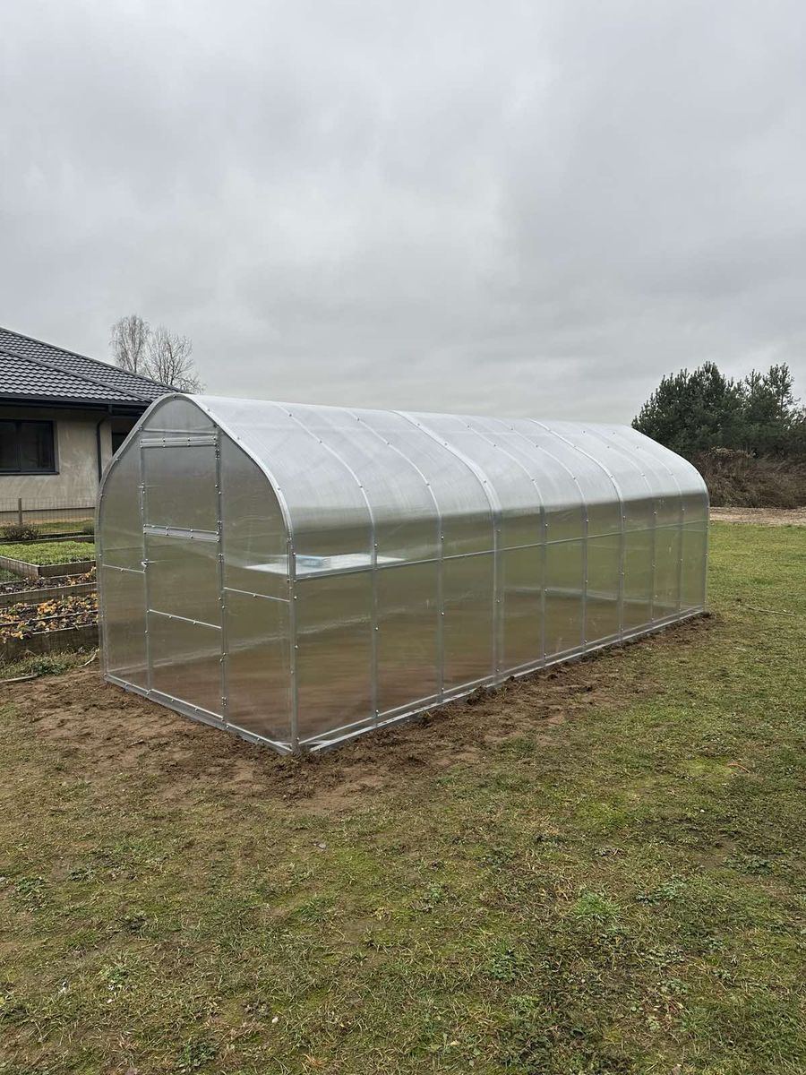 Lietuviškas šiltnamis SH FAMILY 10 m2, (Plotis 2,5 m), danga 6 mm, ilgis 4 m, 26638-26639