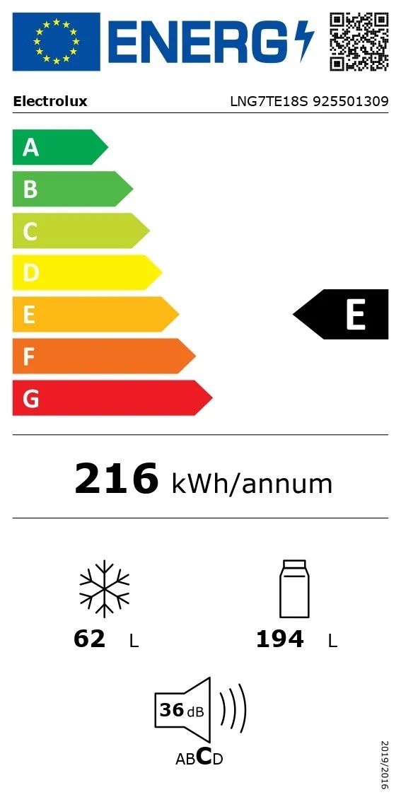 Šaldytuvas ELECTROLUX LNG7TE18S