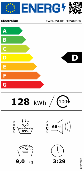 Džiovyklė ELECTROLUX EW6D39CBE