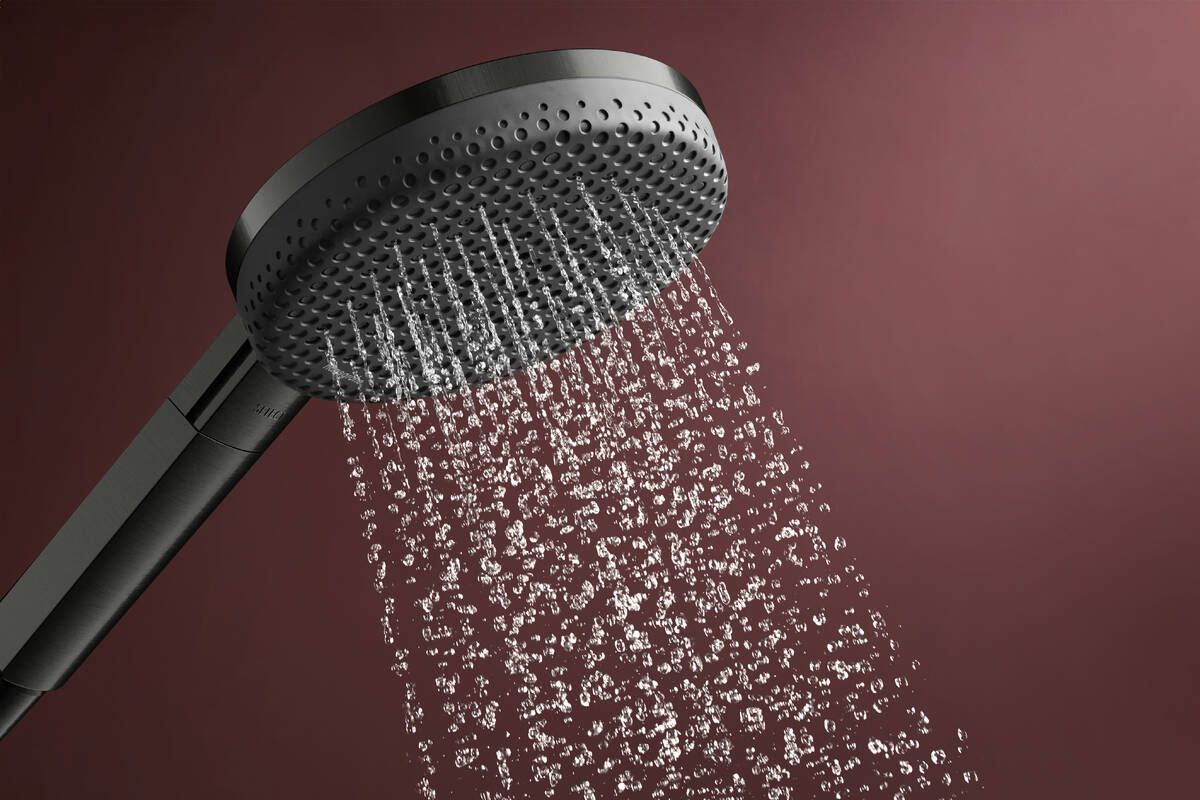 Hansgrohe dušo kpmplektas Raindance Alive Select S su laikikliu ir dušo žarnele Designflex 160cm. Brushed black chrome, 24611340
