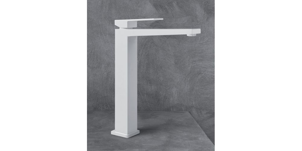 Maišytuvas praustuvui aukštas Fiore KUBE, baltas, 100BB8517