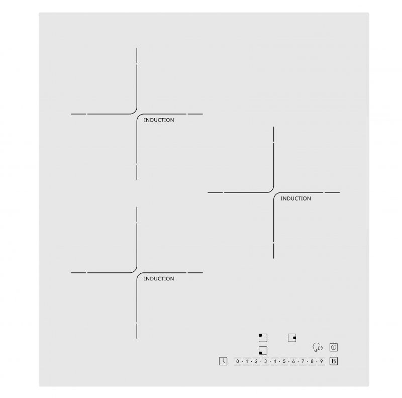 Indukcinė 45 cm pločio kaitlentė Schlosser PI403S1CW