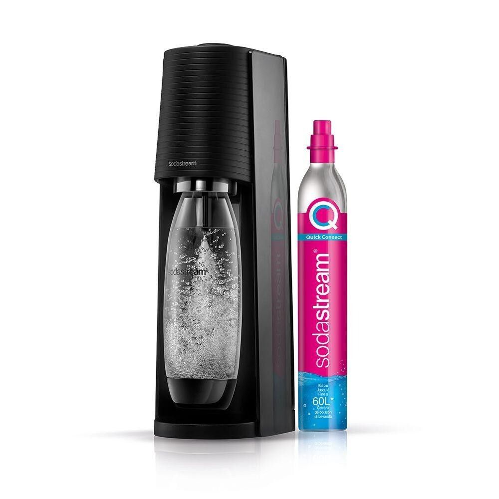 Gazuotų gėrimų gaminimo aparatas SodaStream Terra, 7290113763784, juodas