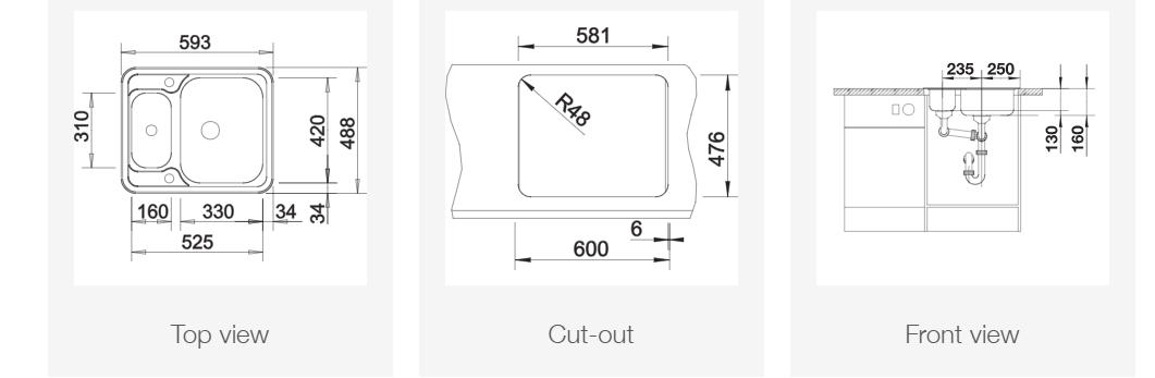 Plieninė plautuvė BLANCO LANTOS 6-IF brushed M.ZUB. M.AF
